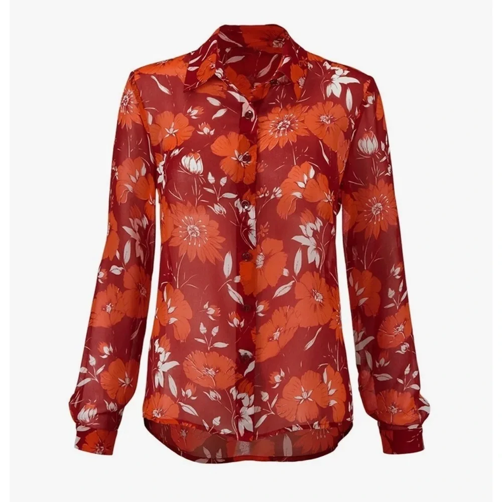 Cabi Hothouse Floral Blouse size medium
